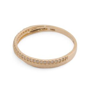 WHITE LOTUS Gold/Diamond 14kt Gold Polished Diamond Band Ring